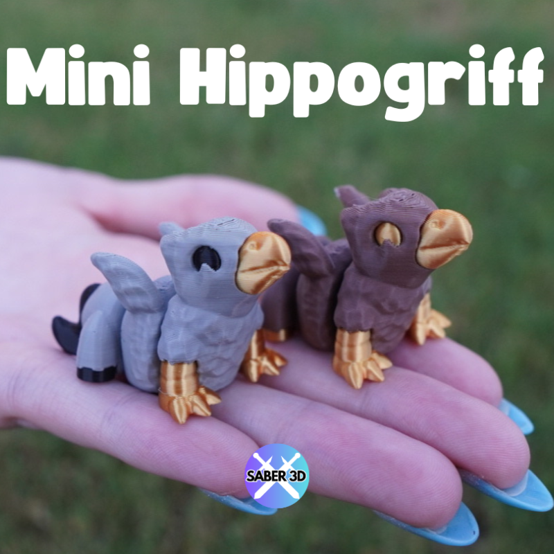 Mini Hareketli Hipogrif 3D Baskı Figür - Detaylı Koleksiyon Parçası