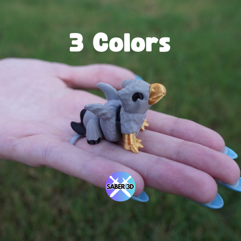 Mini Hareketli Hipogrif 3D Baskı Figür - Detaylı Koleksiyon Parçası