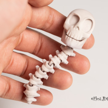 Hareketli Kafatası Anahtarlık - 3D Baskı Halloween Aksesuarı