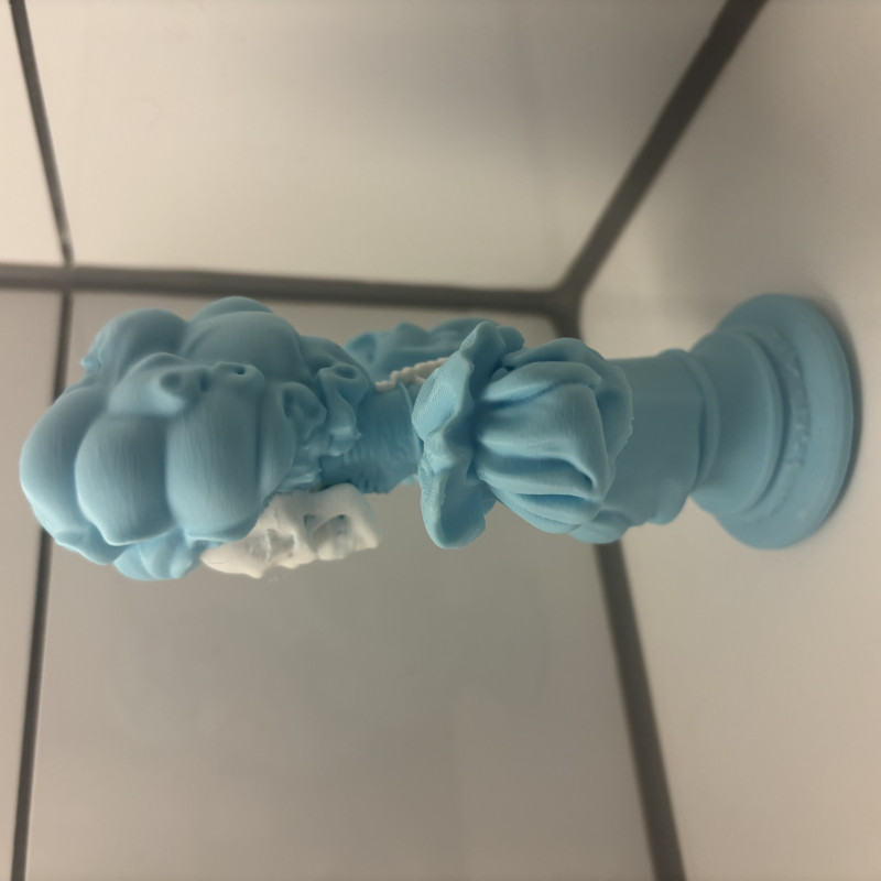 Viktorya Dönemi Kadın İskelet Büst Dekor - 3D Baskı