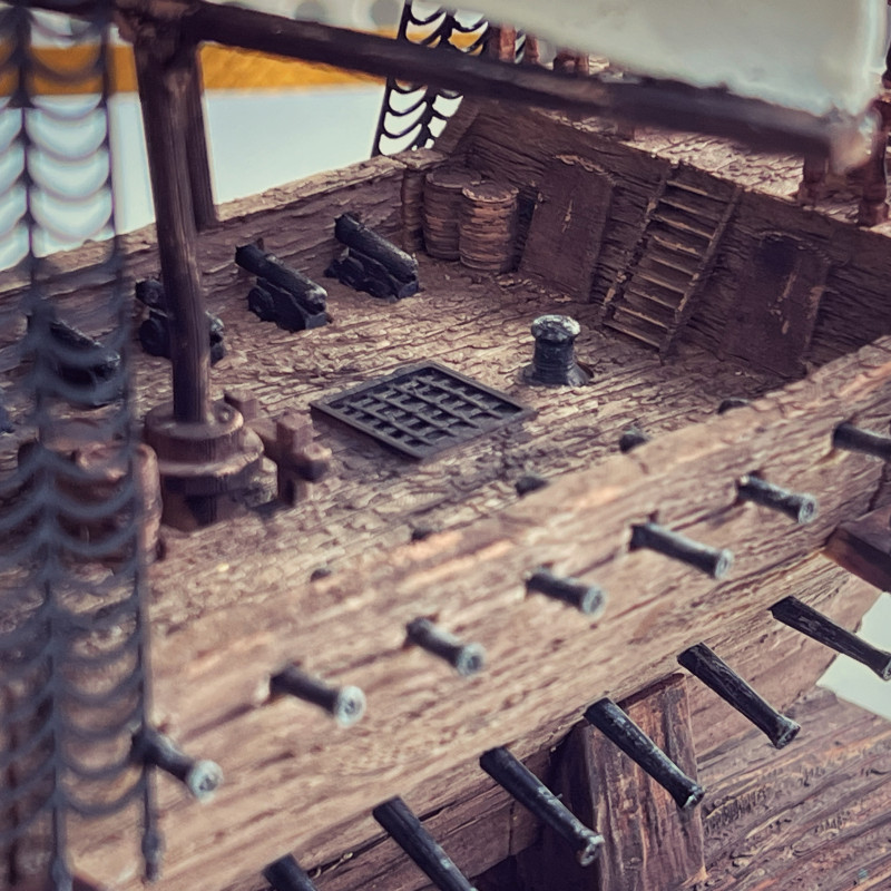 Görkemli Savaş Gemisi 3D Baskı Dekoratif Model - 40cm