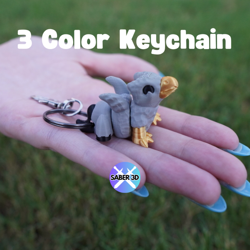 Mini Hareketli Hipogrif 3D Baskı Figür - Detaylı Koleksiyon Parçası