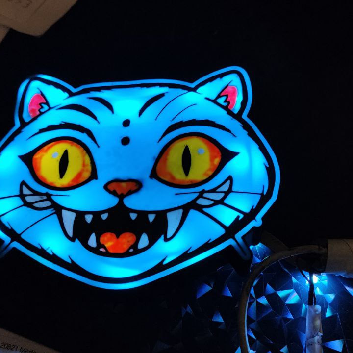 K-Pop Mavi Kaplan LED Işık Kutusu - Derpy Tasarım 3D Baskı