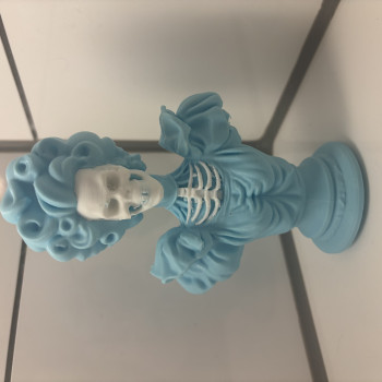 Viktorya Dönemi Kadın İskelet Büst Dekor - 3D Baskı