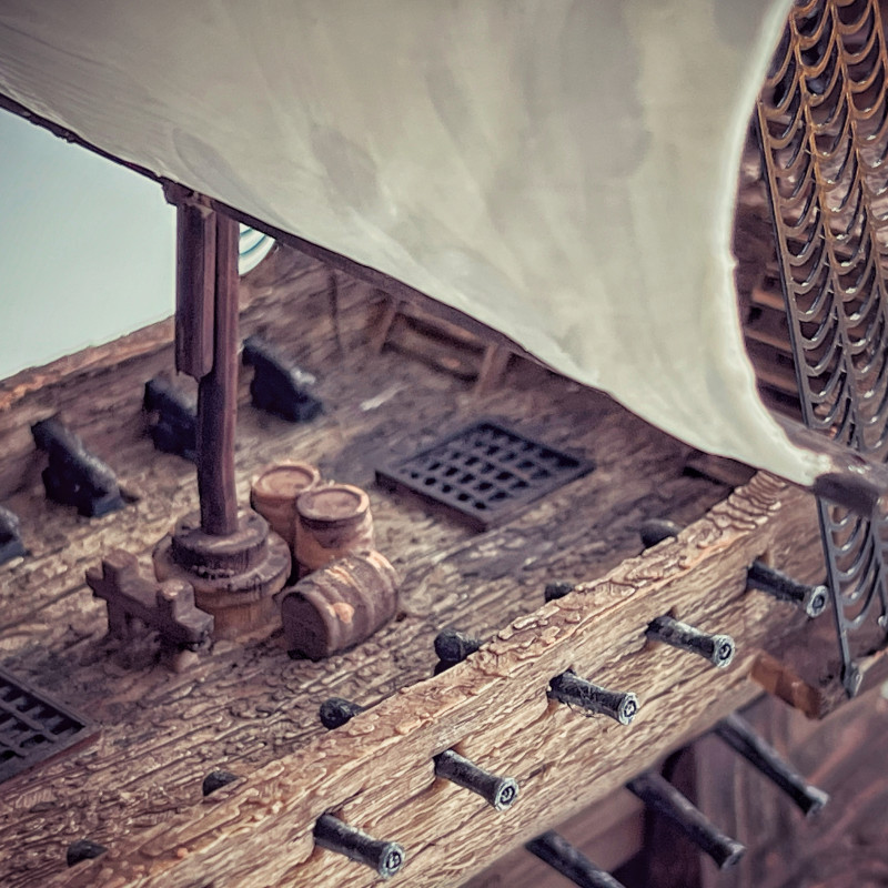 Görkemli Savaş Gemisi 3D Baskı Dekoratif Model - 40cm