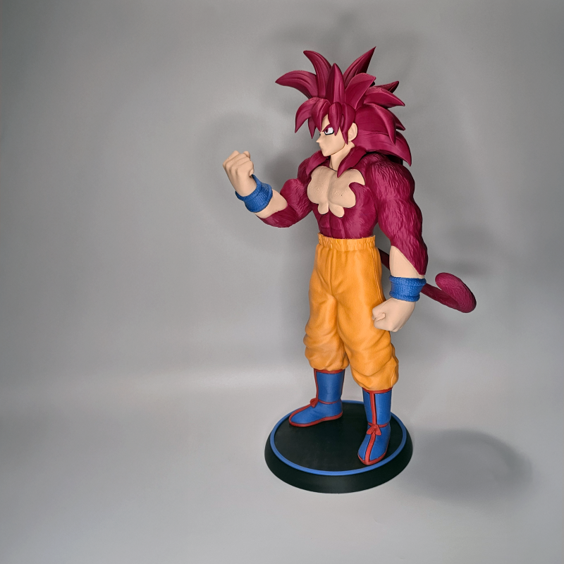 Goku SSJ4 Yetişkin 3D Baskı Dragon Ball Figürü - Koleksiyonluk