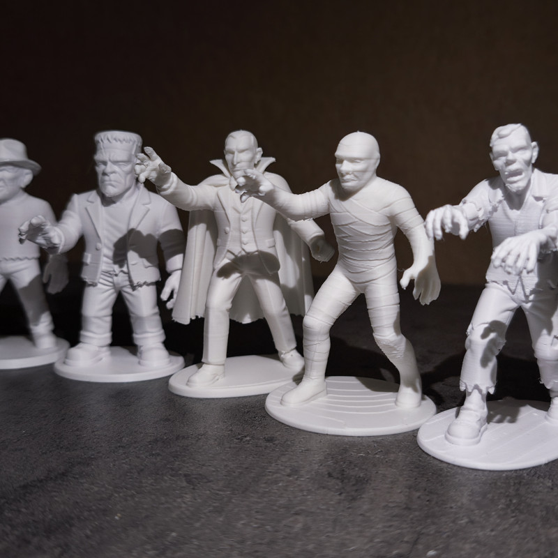 Korku Karakterleri Yeşil Asker Stili 3D Baskı Koleksiyonu