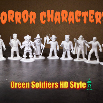 Korku Karakterleri Yeşil Asker Stili 3D Baskı Koleksiyonu