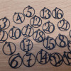 30mm DIY Advent Takvimi Numaraları - PLA 3D Baskı Noel Süsü