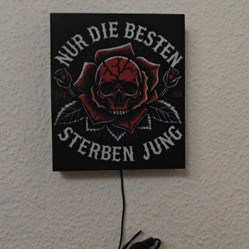 Böhse Onkelz LED Fener - Özel Tasarım 3D Baskı Dekoratif Aydınlatma