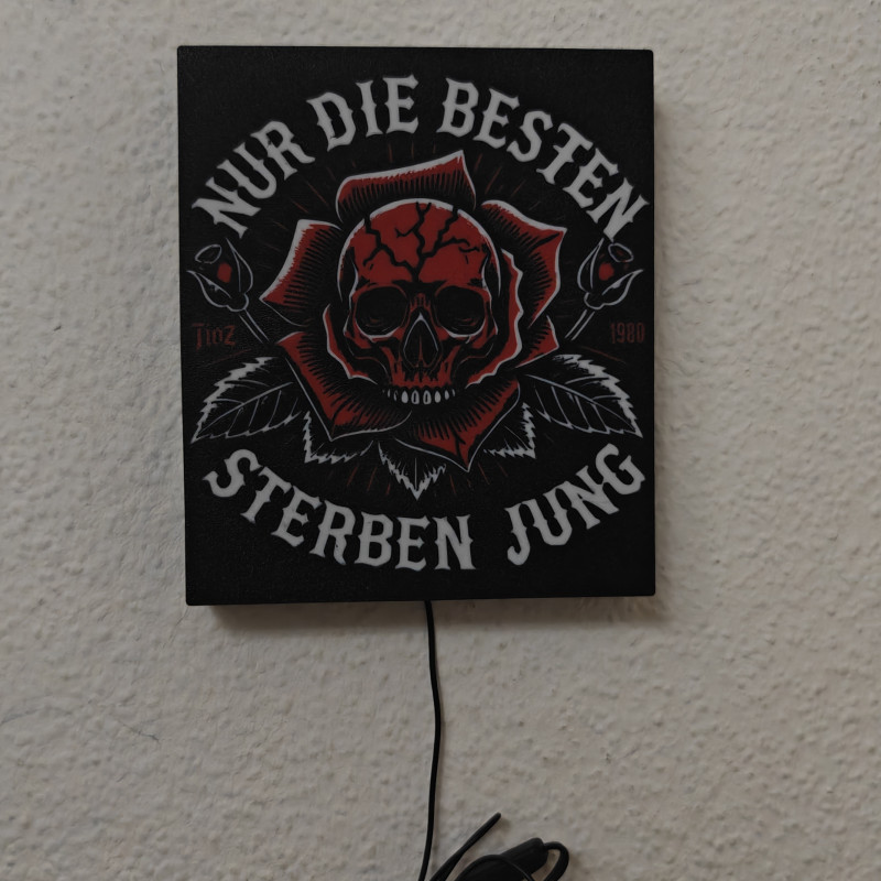 Böhse Onkelz LED Fener - Özel Tasarım 3D Baskı Dekoratif Aydınlatma