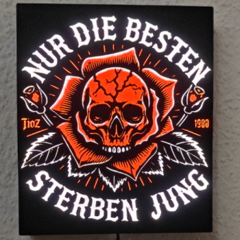 Böhse Onkelz LED Fener - Özel Tasarım 3D Baskı Dekoratif Aydınlatma