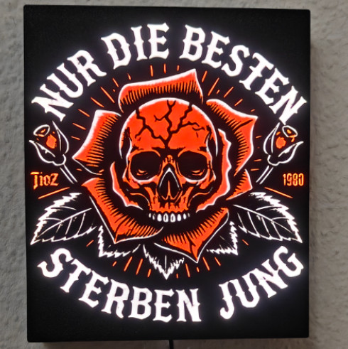 Böhse Onkelz LED Fener - Özel Tasarım 3D Baskı Dekoratif Aydınlatma