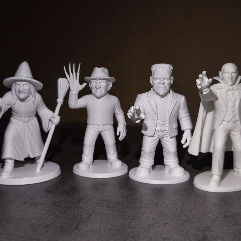 Korku Karakterleri Yeşil Asker Stili 3D Baskı Koleksiyonu