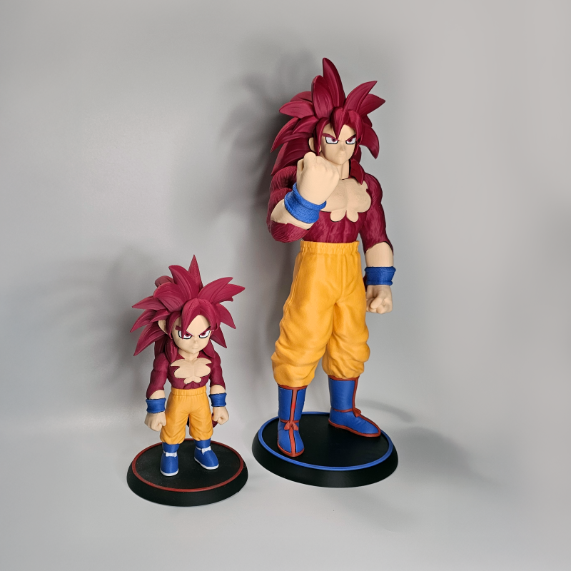 Goku SSJ4 Yetişkin 3D Baskı Dragon Ball Figürü - Koleksiyonluk