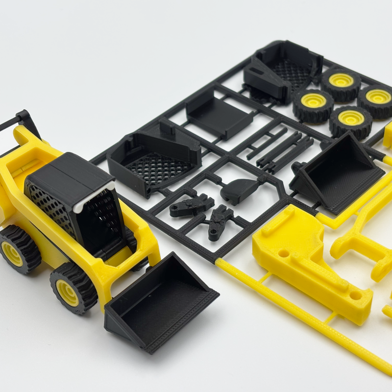1:48 Ölçekli CAT 272 Mini Skid Steer Yükleyici 3D Baskı Modeli