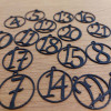 30mm DIY Advent Takvimi Numaraları - PLA 3D Baskı Noel Süsü
