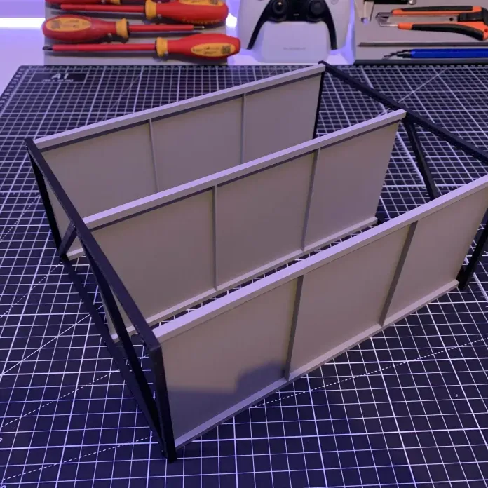 Minimalist Endüstriyel Masa Rafı - 3D Baskılı Ofis Organizasyon