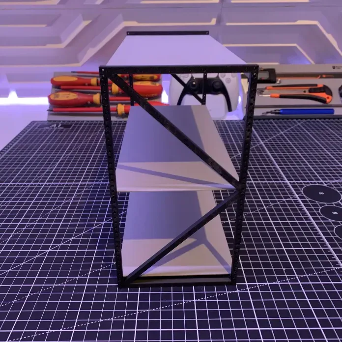 Minimalist Endüstriyel Masa Rafı - 3D Baskılı Ofis Organizasyon