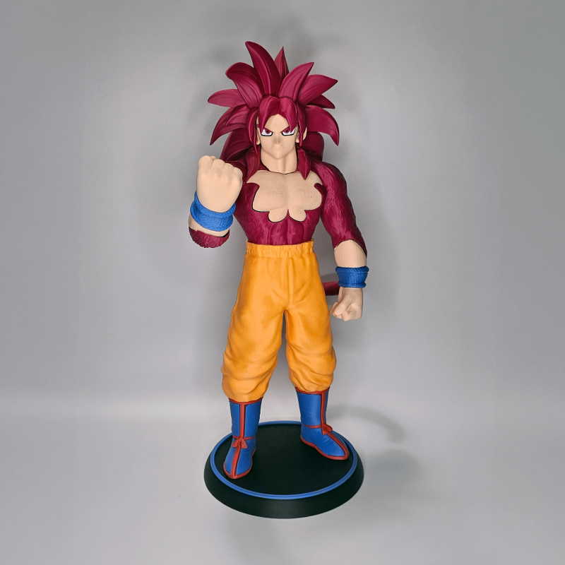 Goku SSJ4 Yetişkin 3D Baskı Dragon Ball Figürü - Koleksiyonluk