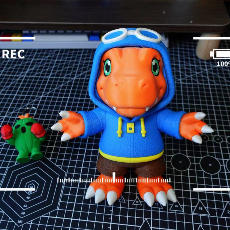 3D Baskı Digimon Agumon Modeli - Montajlı Koleksiyon Figürü 3D Baskı Digimon Agumon Modeli - Montajlı Koleksiyon Figürü
