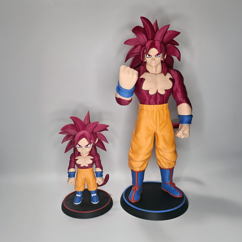 Goku SSJ4 Yetişkin 3D Baskı Dragon Ball Figürü - Koleksiyonluk