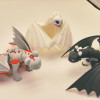 Ejderha Eğitimi Toothless Yavruları 3D Baskı Mini Figür Seti - 4 Renk Seçeneği