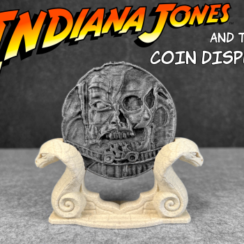 Indiana Jones Maraglyf Dekoder Madalyon Standı - 3D Baskı Koleksiyon Sergileme