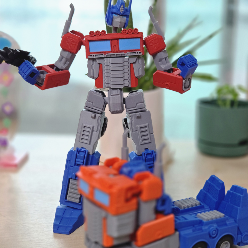 Transformers Optimus Prime 3D Baskı Oyuncak Modeli - 25 cm