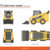 1:48 Ölçekli CAT 272 Mini Skid Steer Yükleyici 3D Baskı Modeli