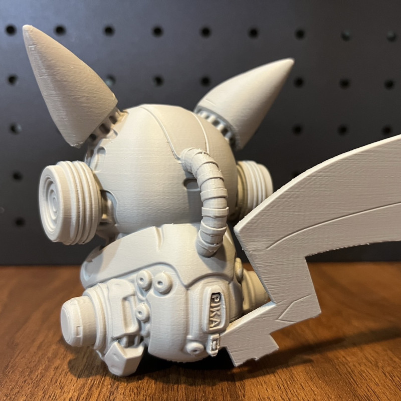 Zırhlı Pikachu 3D Baskı Heykel - Mecha Pokémon Koleksiyonu