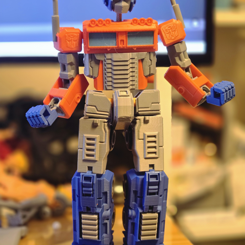 Transformers Optimus Prime 3D Baskı Oyuncak Modeli - 25 cm