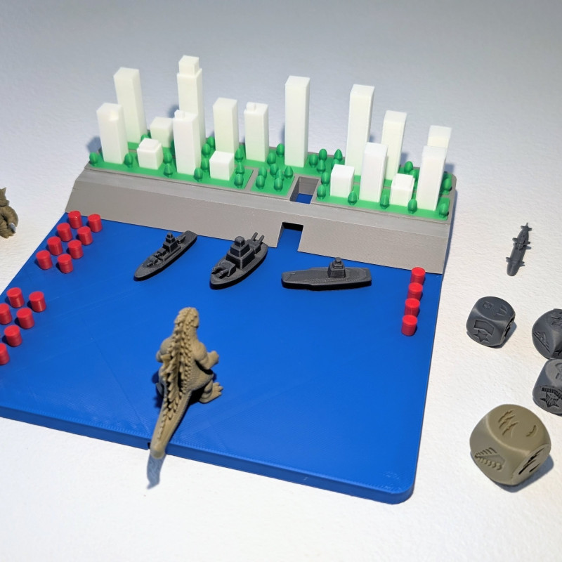 Kaiju Savunma Savaş Gemisi 3D Baskı Strateji Oyunu