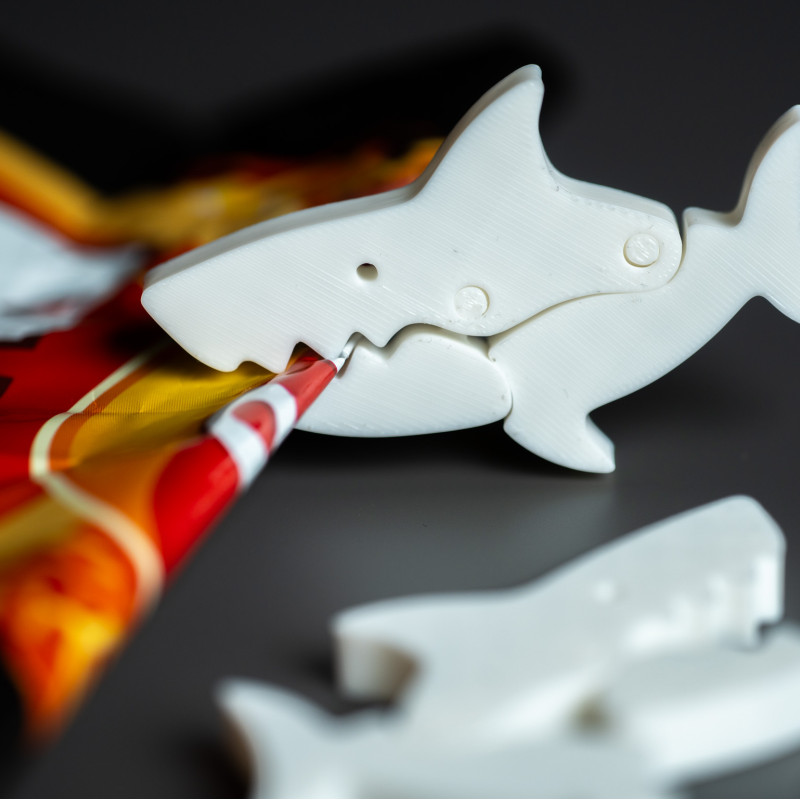 Kilitli Köpekbalığı Torba Klipsi - 3D Baskı Ev Aksesuarı