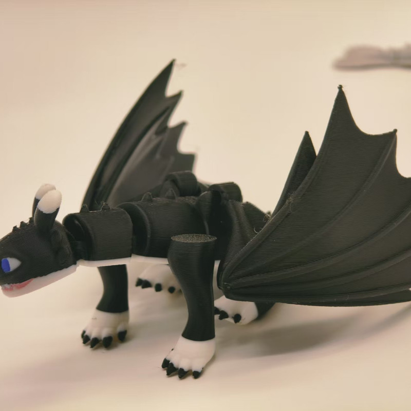 Ejderha Eğitimi Toothless Yavruları 3D Baskı Mini Figür Seti - 4 Renk Seçeneği