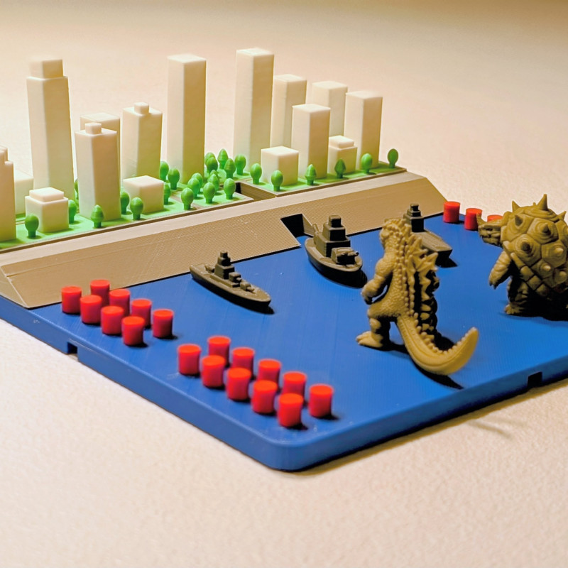 Kaiju Savunma Savaş Gemisi 3D Baskı Strateji Oyunu