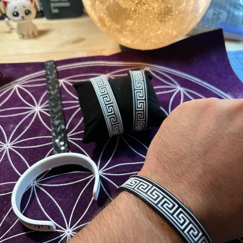 Yunan Desenli 3D Baskı Bileklik - Özel Tasarım El Yapımı Aksesuar