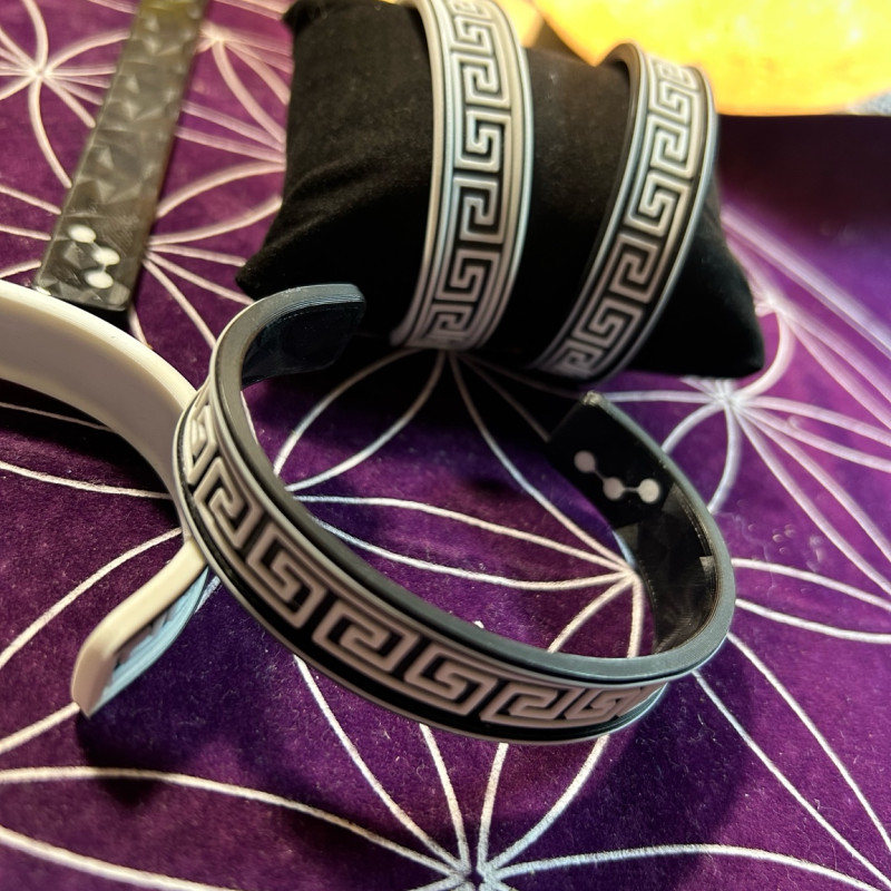 Yunan Desenli 3D Baskı Bileklik - Özel Tasarım El Yapımı Aksesuar