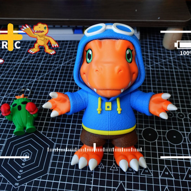 3D Baskı Digimon Agumon Modeli - Montajlı Koleksiyon Figürü 3D Baskı Digimon Agumon Modeli - Montajlı Koleksiyon Figürü