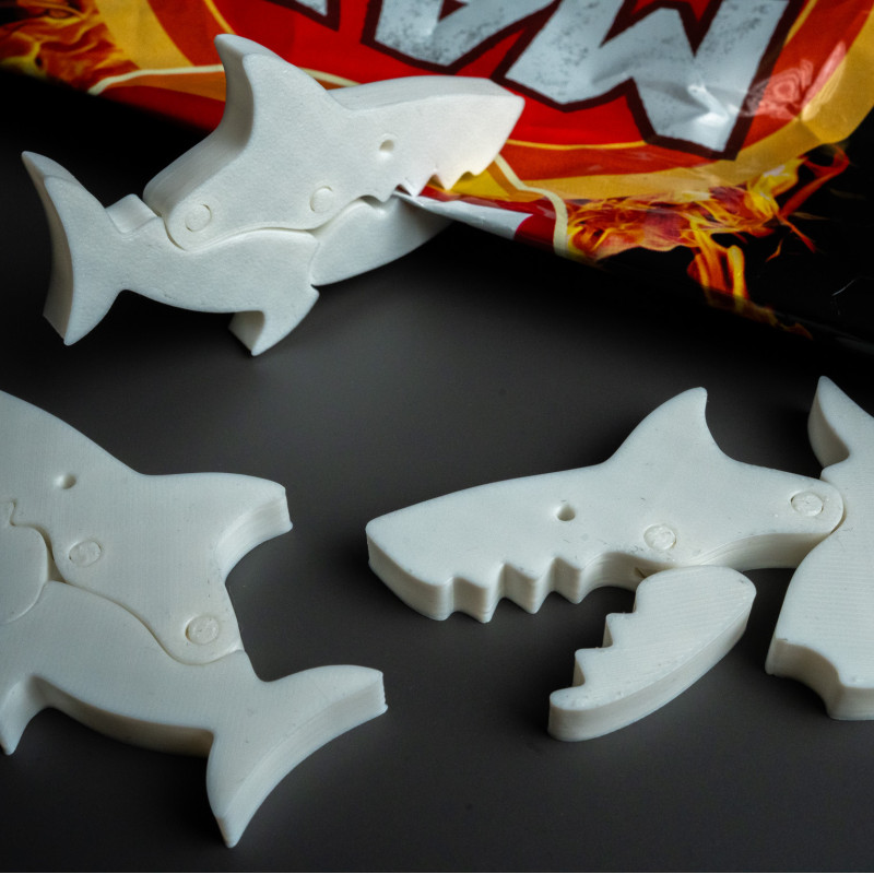 Kilitli Köpekbalığı Torba Klipsi - 3D Baskı Ev Aksesuarı