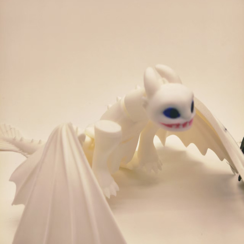 Ejderha Eğitimi Toothless Yavruları 3D Baskı Mini Figür Seti - 4 Renk Seçeneği