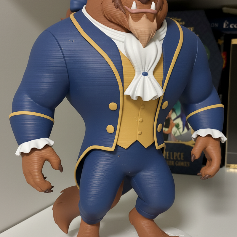 Güzel ve Çirkin 3D Baskı Minyatür Figür - Koleksiyonluk Dekor