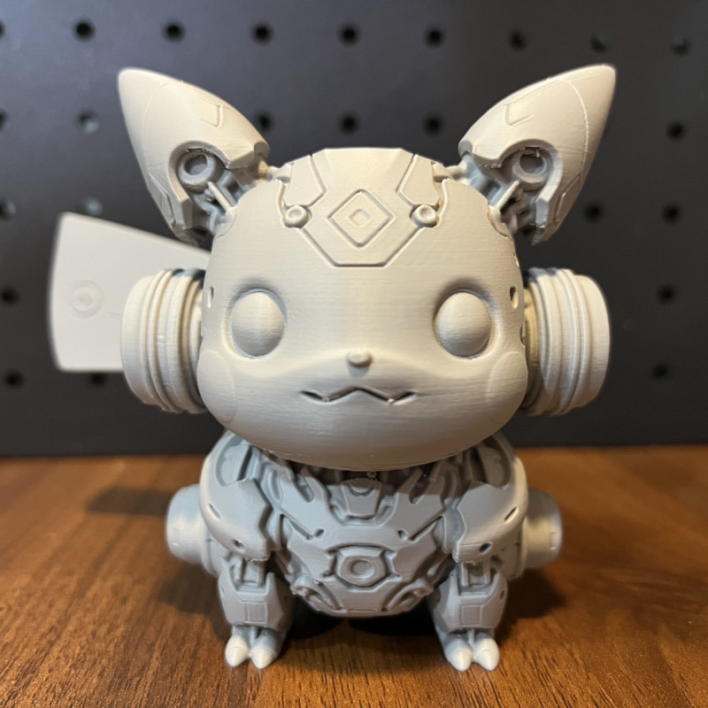 Zırhlı Pikachu 3D Baskı Heykel - Mecha Pokémon Koleksiyonu