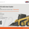 1:48 Ölçekli CAT 272 Mini Skid Steer Yükleyici 3D Baskı Modeli