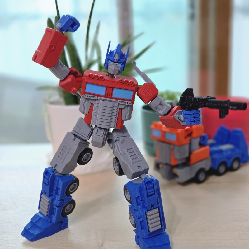 Transformers Optimus Prime 3D Baskı Oyuncak Modeli - 25 cm