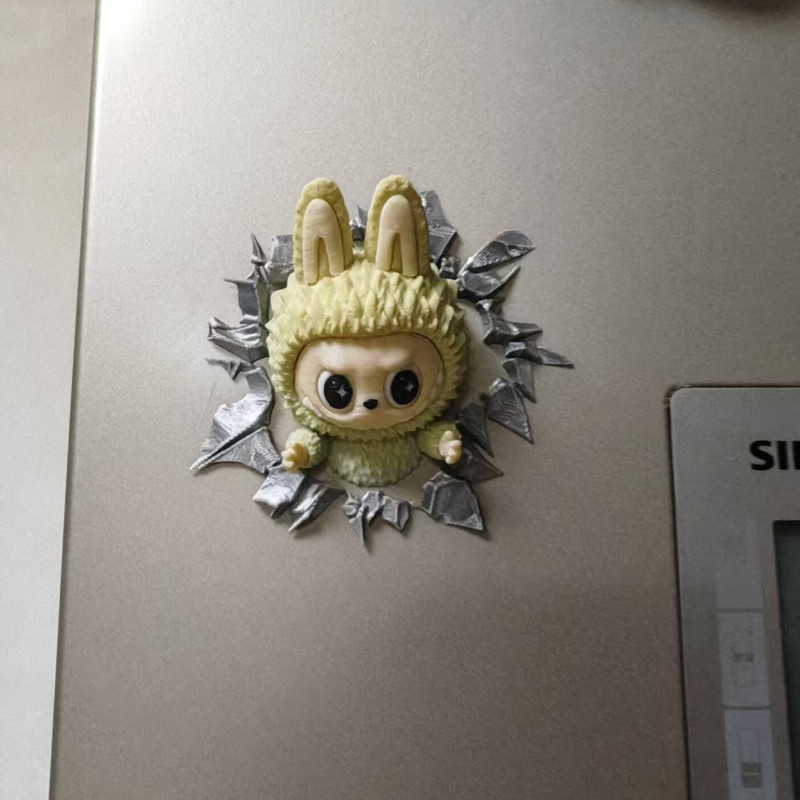 Labub Buzdolabından Çıkan Manyetik Oyuncak - 3D Baskılı Dekoratif Figür