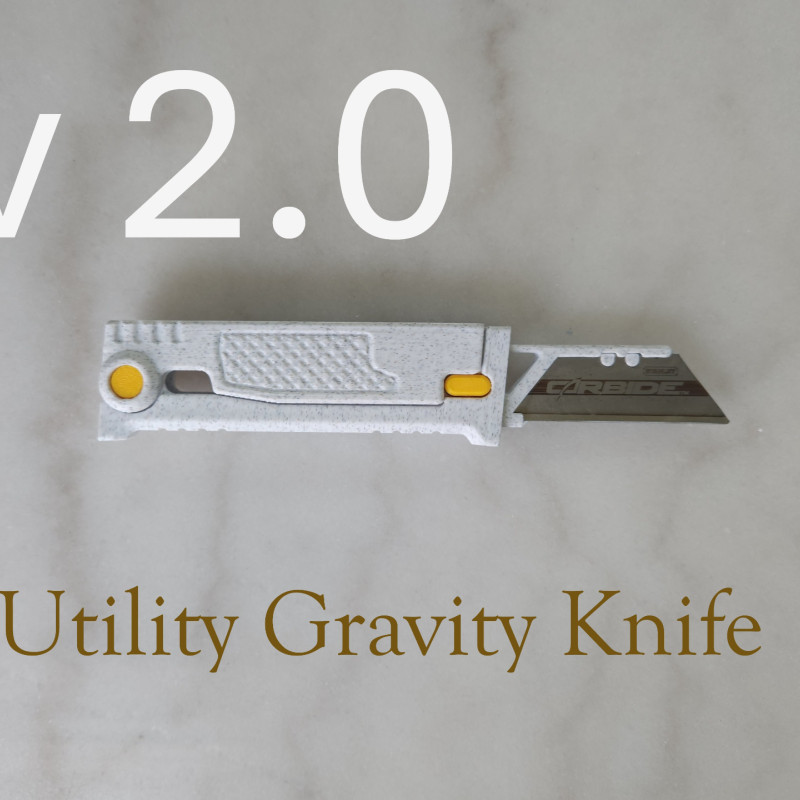 3D Baskı Tamamen Baskılı EDC Çakı - Pratik Stanley Bıçaklı 3D Baskı Tamamen Baskılı EDC Çakı - Pratik Stanley Bıçaklı