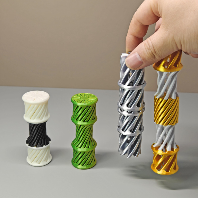 Sürekli Dönen Spiralli Stres Azaltıcı Oyuncağı - 3D Baskı