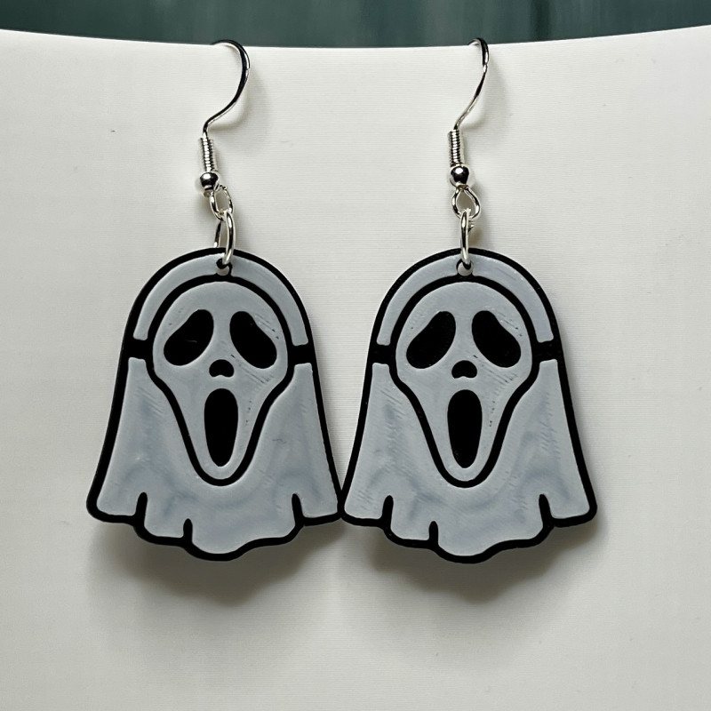 Korku Hayaleti Halloween Küpeleri - 3D Baskı Korku Film Aksesuarı Korku Hayaleti Halloween Küpeleri - 3D Baskı Korku Film Aksesuarı