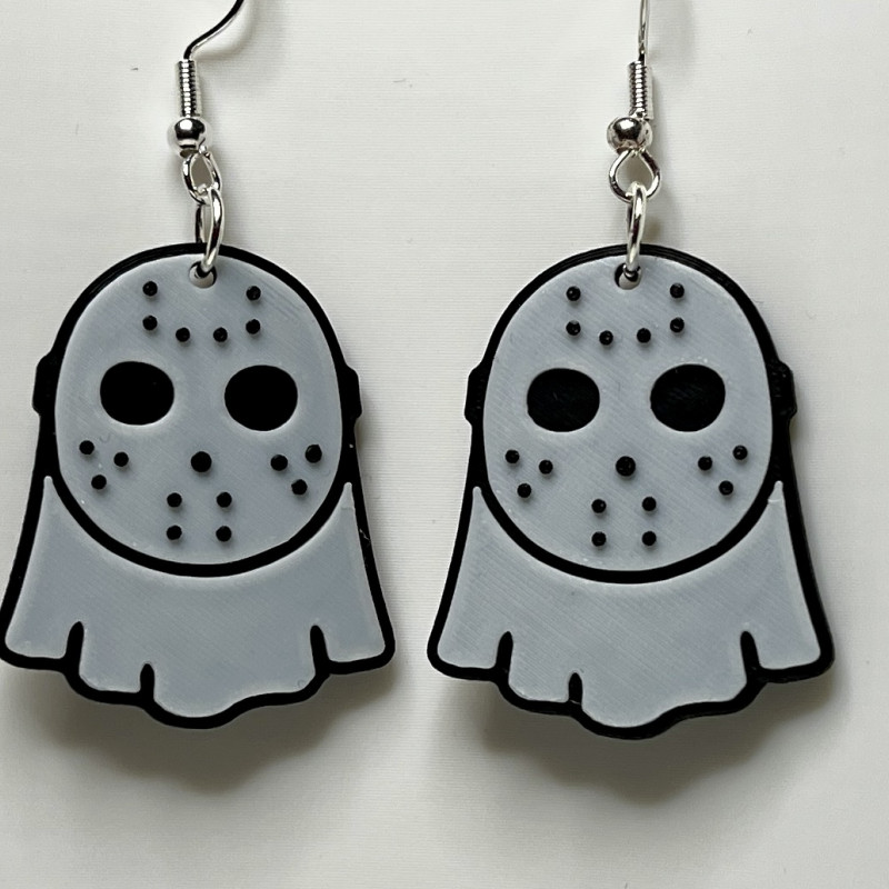 Korku Hayaleti Halloween Küpeleri - 3D Baskı Korku Film Aksesuarı Korku Hayaleti Halloween Küpeleri - 3D Baskı Korku Film Aksesuarı